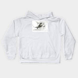 Homage to men with wings. Kids Hoodie